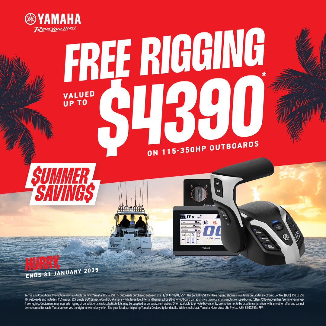 Summer Savings Free Rigging on 115-350 Outboards